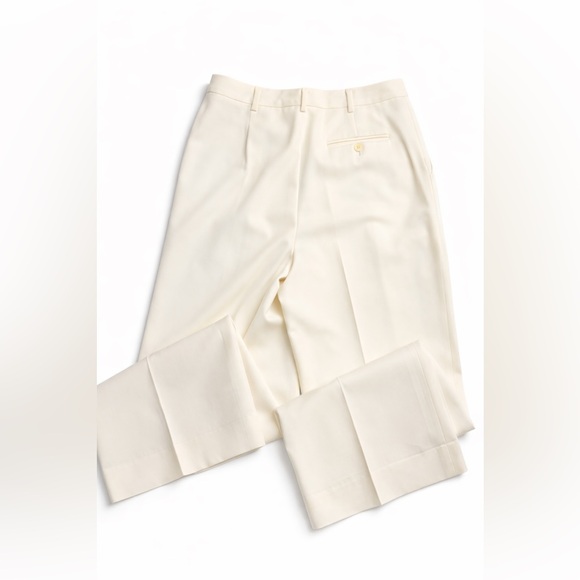 Brooks Brothers Wool Tailored Trousers – Ivory 100% Wool Womens Size 8 - Picture 4 of 5